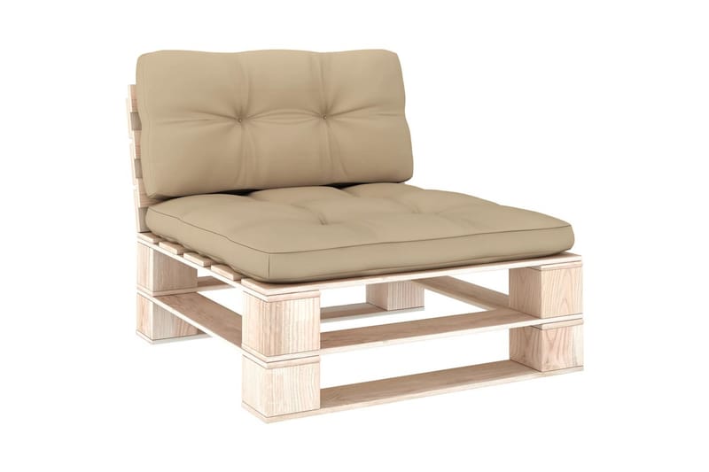 Dynor till pallsoffa 2 st beige - Beige - Soffdynor & bänkdynor utemöbler