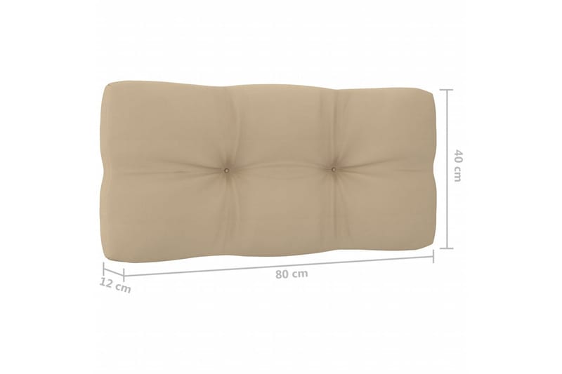 Dynor till pallsoffa 2 st beige - Beige - Soffdynor & bänkdynor utemöbler