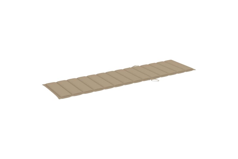 Solsängsdyna beige 200x50x3 cm tyg - Beige - Dyna solsäng