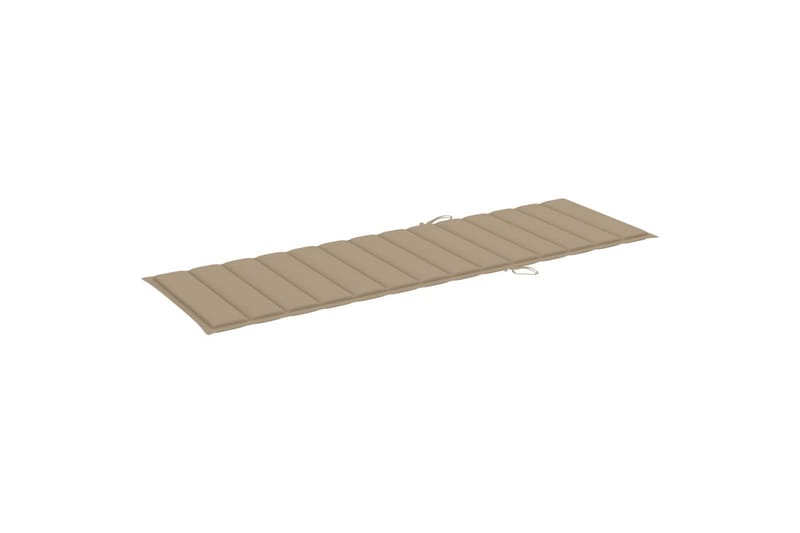 Solsängsdyna beige 200x70x3 cm tyg - Beige - Utemöbler - Dynor - Dyna solsäng