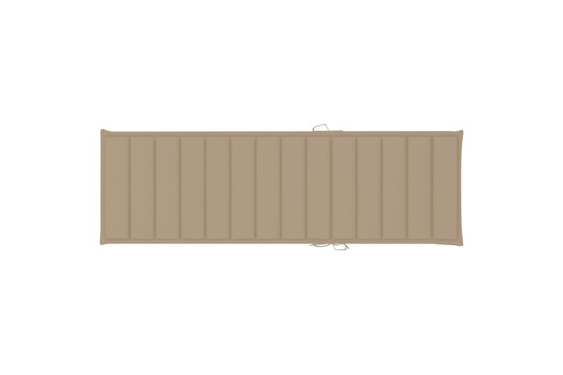 Solsängsdyna beige 200x70x3 cm tyg - Beige - Utemöbler - Dynor - Dyna solsäng