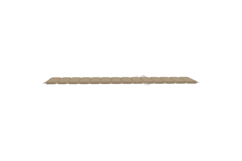 Solsängsdyna beige 200x70x3 cm tyg - Beige - Utemöbler - Dynor - Dyna solsäng