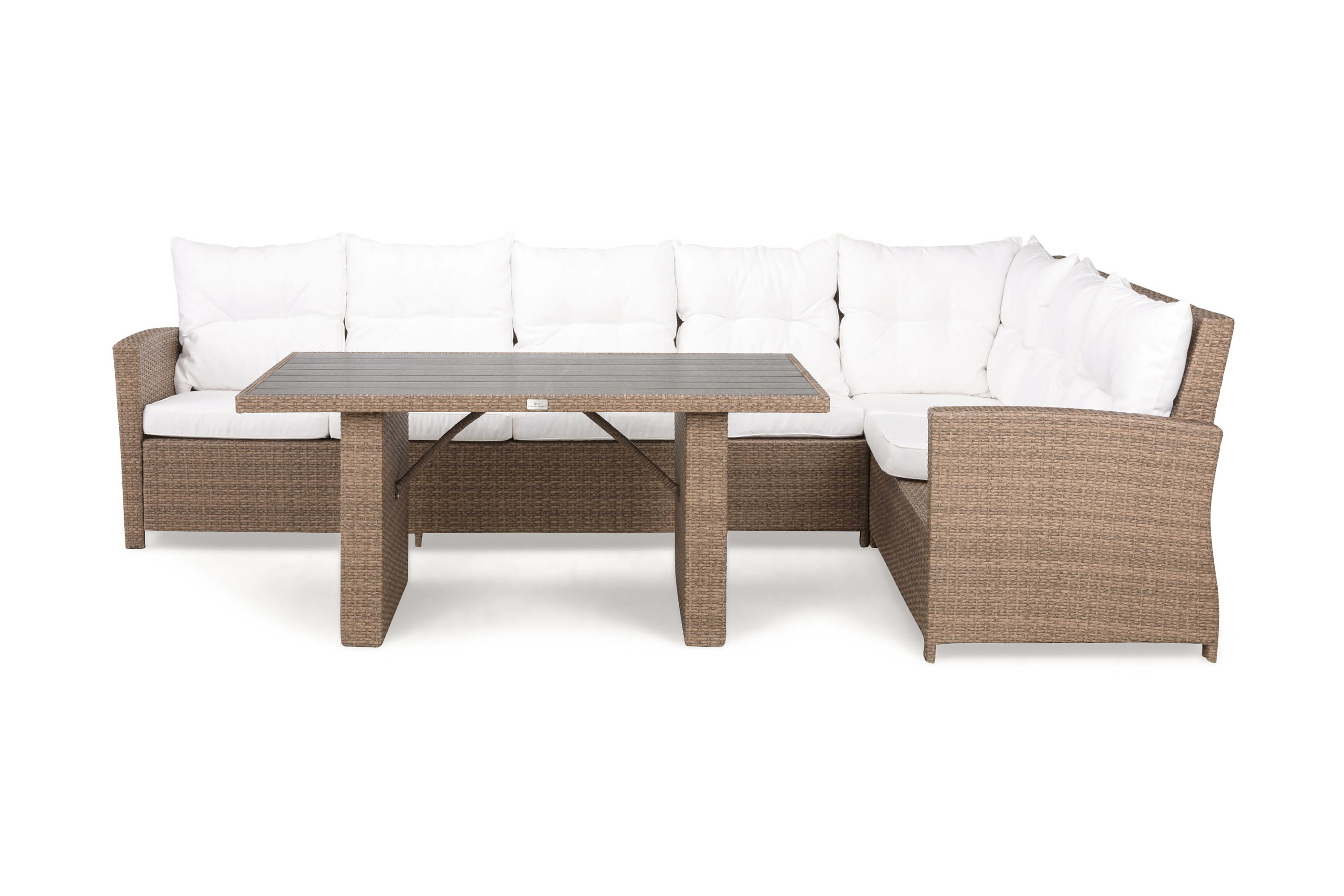 Comfort Garden James Loungegrupp Sand/Aintwood - Bord Soffa Höger Mittdel & Loungeset Vit,Beige