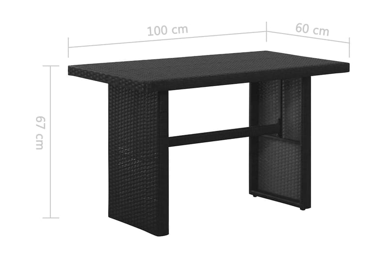 Loungegrupp Utomhus för trädgården med dynor 3 delar konstrotting sv - Svart - Utemöbler - Loungemöbler - Loungegrupp & Loungeset