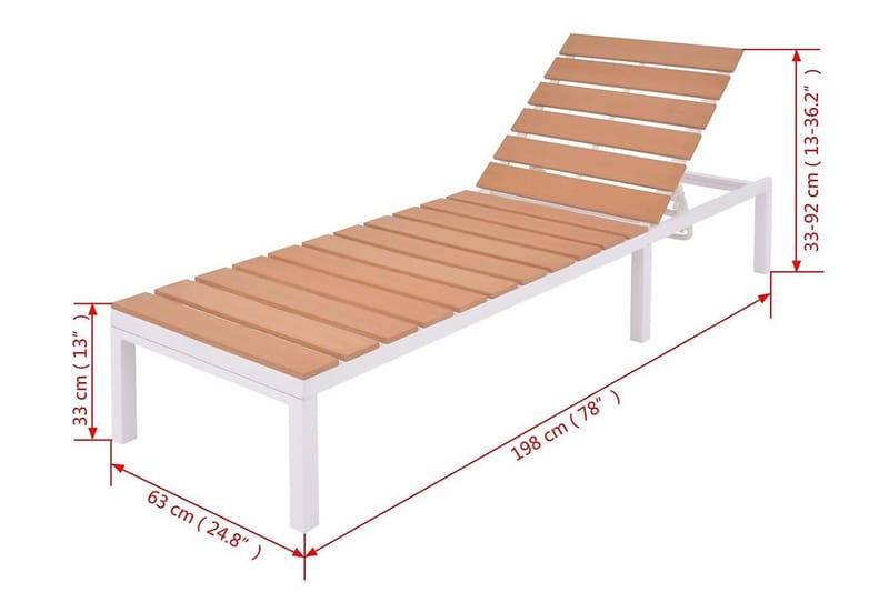 Loungegrupp Utomhus för trädgården med dynor 5 delar aluminium WPC - Flerfärgad - Utemöbler - Loungemöbler - Loungegrupp & Loungeset