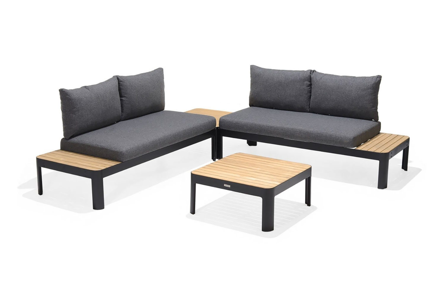 Lifestyle Garden Portals Loungegrupp 4-sits - Teak/Svart & Loungeset