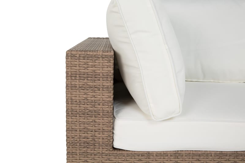 Bahamas Loungesoffa 4-sits - Sand Beige / Vita dynor - Utemöbler - Loungemöbler - Loungesoffa