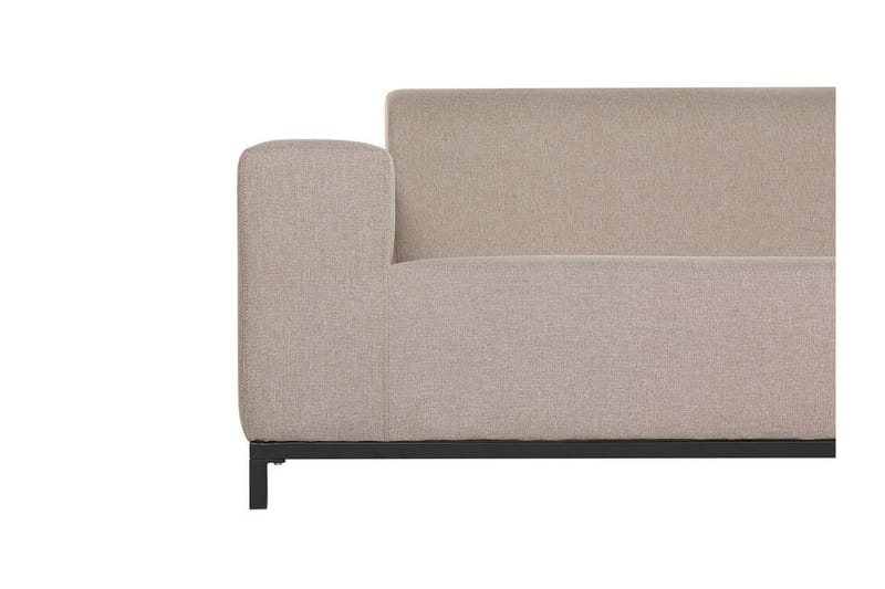 Hughen 3-sits Soffa - Beige/Svart - Loungesoffa - Utesoffa