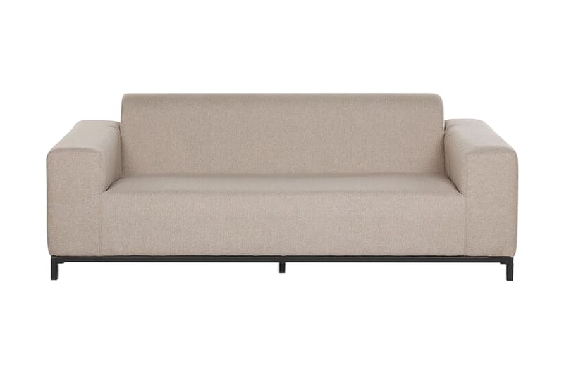 Hughen 3-sits Soffa - Beige/Svart - Loungesoffa - Utesoffa