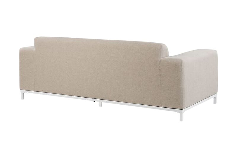 Hughen 3-sits Utesoffa - Beige - Utemöbler - Loungemöbler - Loungesoffa