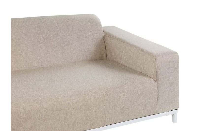 Hughen 3-sits Utesoffa - Beige - Utemöbler - Loungemöbler - Loungesoffa