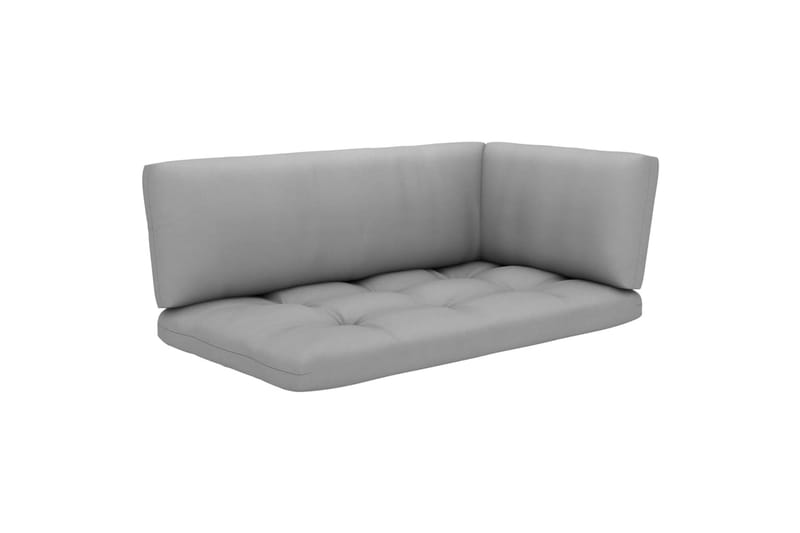 Pallsoffa 2-sits med dynor impregnerad furu - Brun - Loungesoffa - Utesoffa