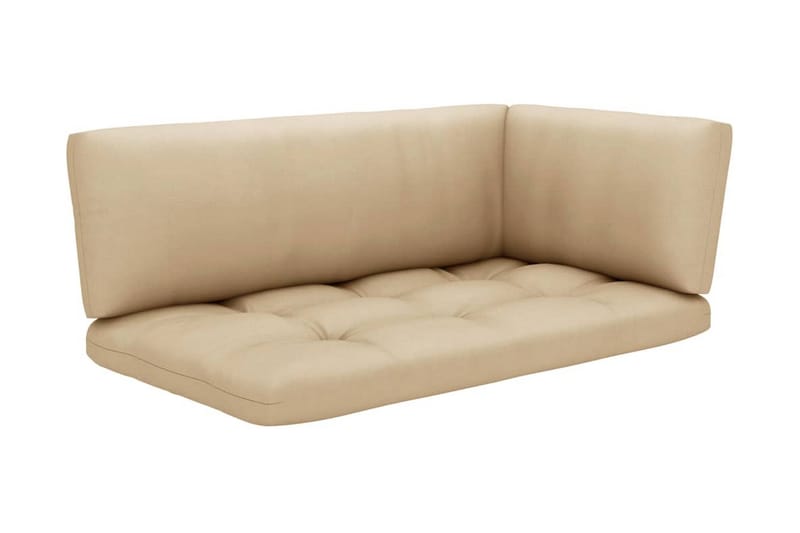 Pallsoffa 2-sits med dynor impregnerad furu - Brun - Loungesoffa - Utesoffa