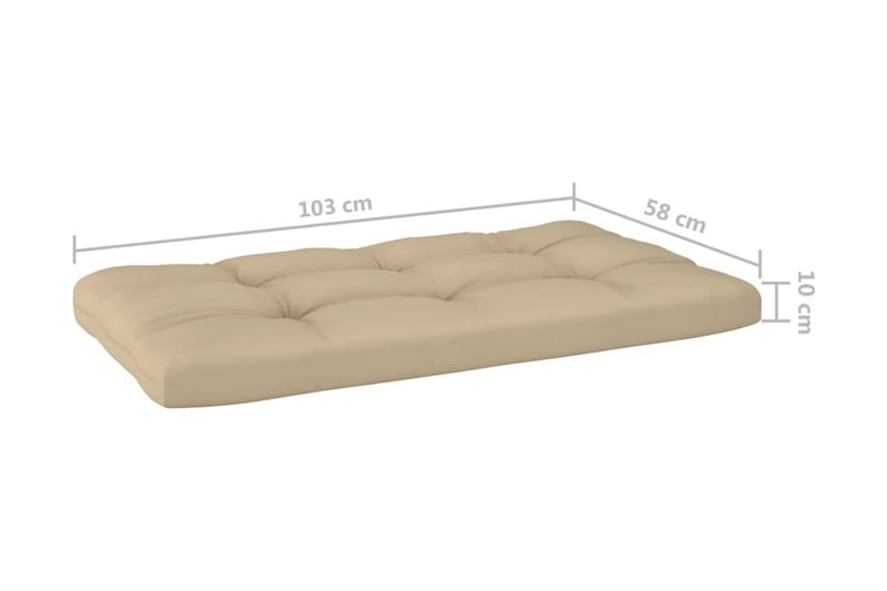 Pallsoffa 2-sits med dynor impregnerad furu - Brun - Loungesoffa - Utesoffa