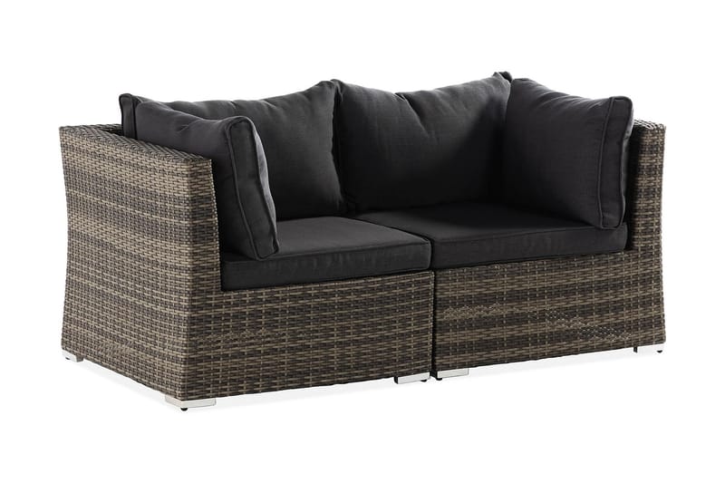 Wisconsin Premium Loungesoffa med Armstöd 2-sits - Konstrotting/Grå - Utemöbler - Loungemöbler - Loungesoffa