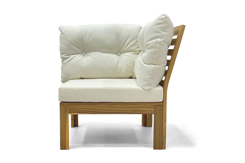 Lindha Hörnmodul - Beige - Utemöbler - Loungemöbler - Modulsoffa utomhus - Hörnmodul utesoffa