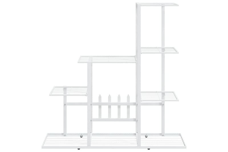 Växtställ 94,5x25x88 cm vit metall - Vit - Hyllor - Växthushylla