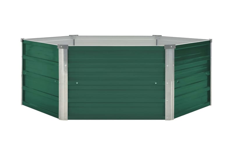 Odlingslåda 129x129x46 cm galvaniserat stål grön - Grön - Blomlåda - Utomhuskrukor