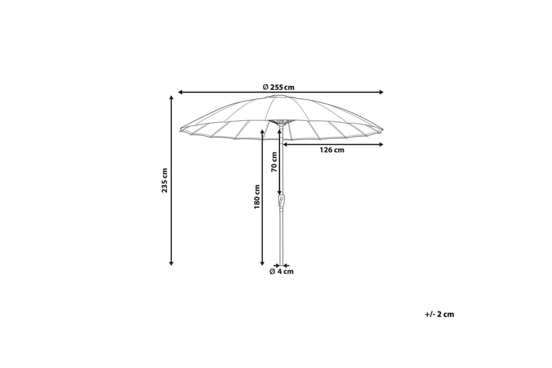 Faenza Parasoll 255 cm - Grön/Svart - Parasoll