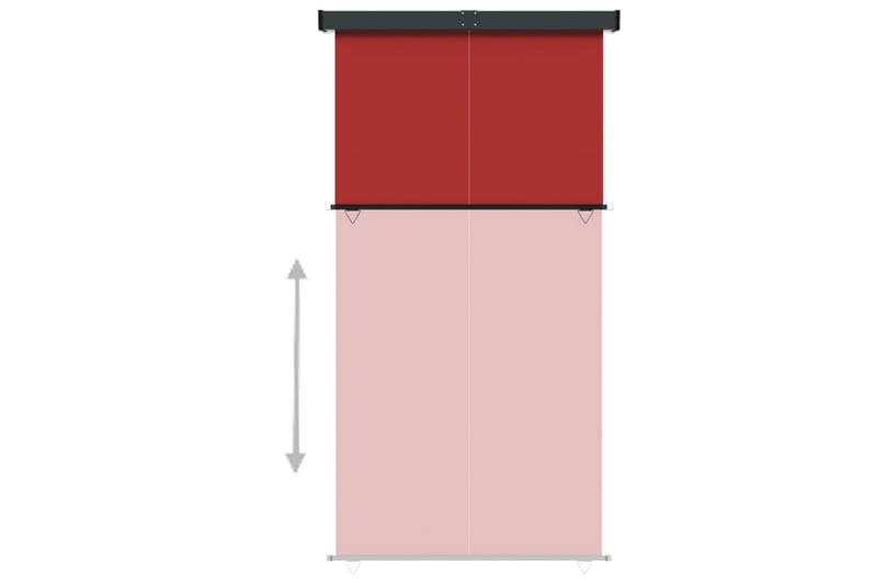 Balkongmarkis 160x250 cm röd - Röd - Fönstermarkis - Markiser - Solskydd fönster