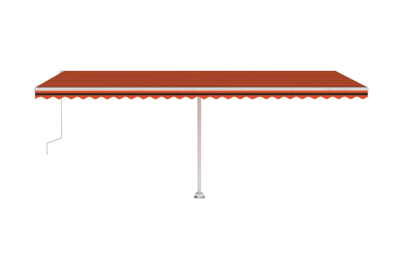 Fristående automatisk markis 600x300 cm orange/brun - Orange - Balkongmarkis - Markiser - Terrassmarkis