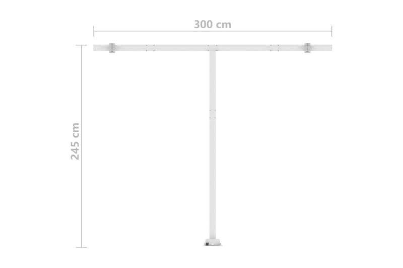 Fristående markis manuell 300x250 cm gräddvit - Vit - Utemöbler - Solskydd - Markiser - Balkongmarkis