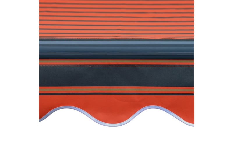 Infällbar markis med vindsensor & LED 350x250 cm orange och - Orange - Fönstermarkis - Markiser - Solskydd fönster