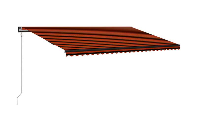 Infällbar markis med vindsensor & LED 600x300 cm - Orange - Balkongmarkis - Markiser - Terrassmarkis