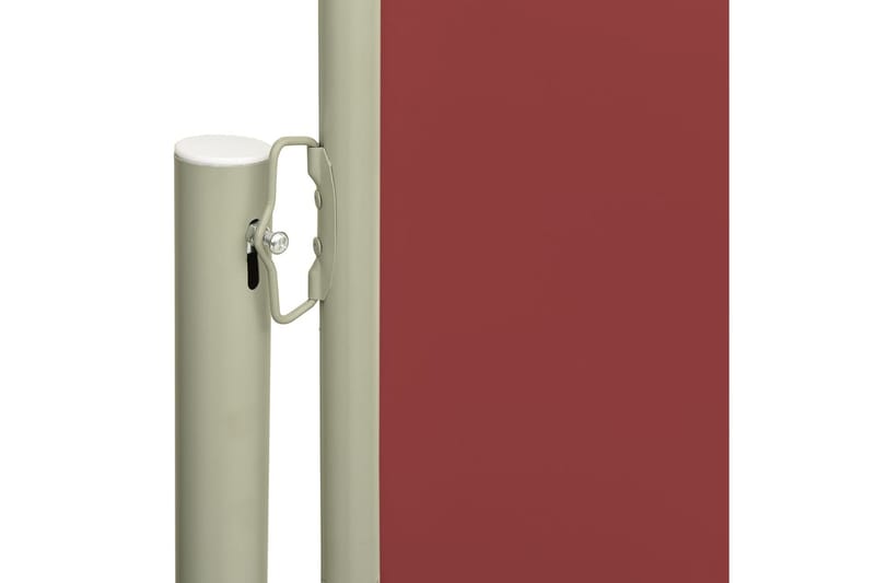 Infällbar sidomarkis 140x600 cm röd - Röd - Balkongmarkis - Markiser - Sidomarkis - Balkongskydd & insynsskydd balkong