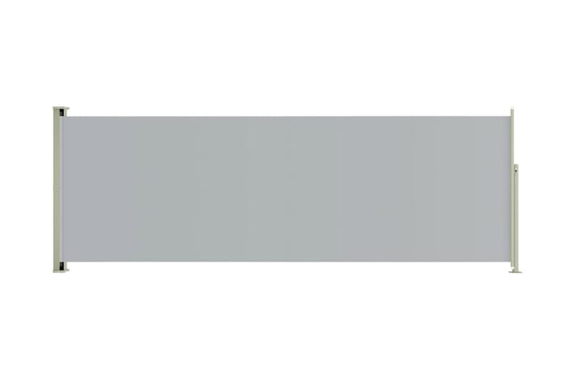 Infällbar sidomarkis 180x500 cm grå - Grå - Balkongmarkis - Markiser - Sidomarkis - Balkongskydd & insynsskydd balkong