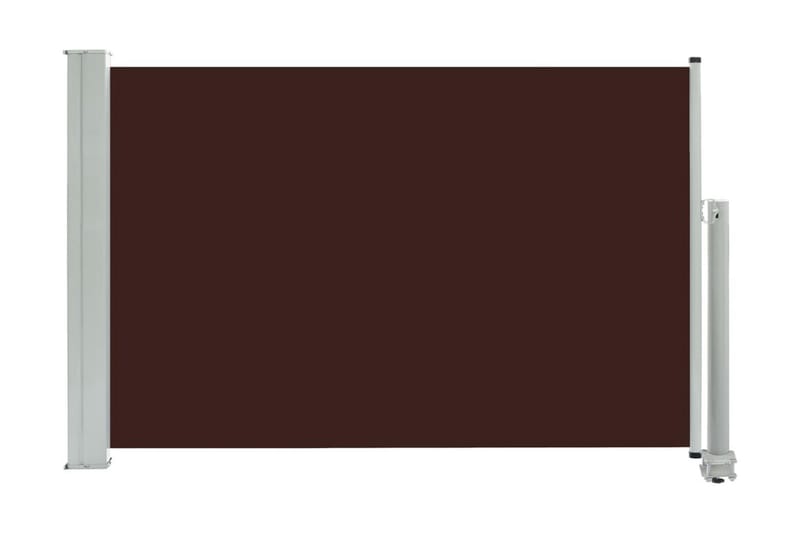 Infällbar sidomarkis 60x300 cm brun - Brun - Balkongmarkis - Markiser - Sidomarkis - Balkongskydd & insynsskydd balkong