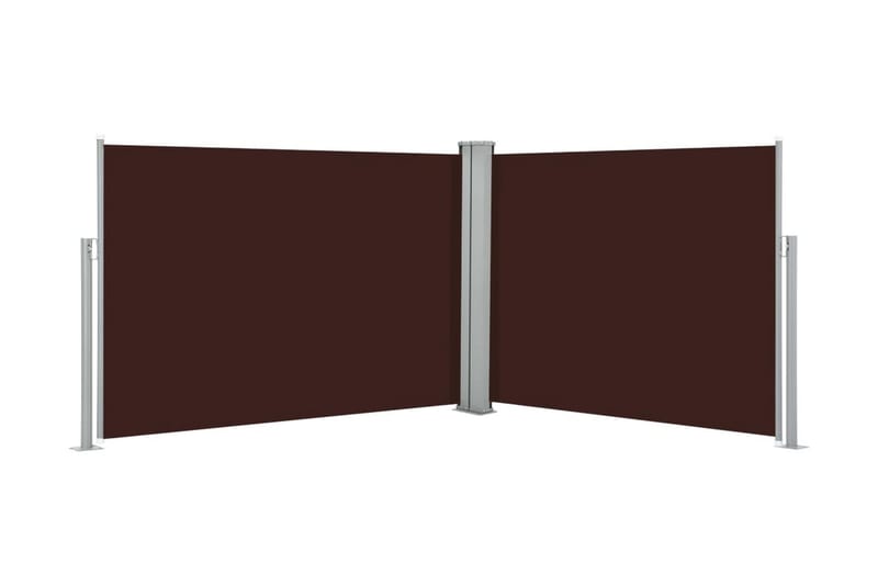 Infällbar sidomarkis brun 120x1000 cm - Brun - Balkongmarkis - Markiser - Sidomarkis - Balkongskydd & insynsskydd balkong
