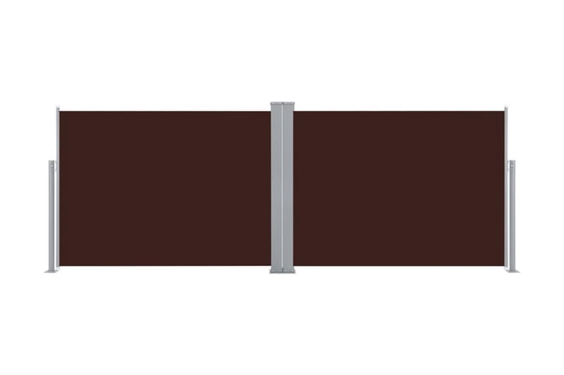 Infällbar sidomarkis brun 120x1000 cm - Brun - Balkongmarkis - Markiser - Sidomarkis - Balkongskydd & insynsskydd balkong