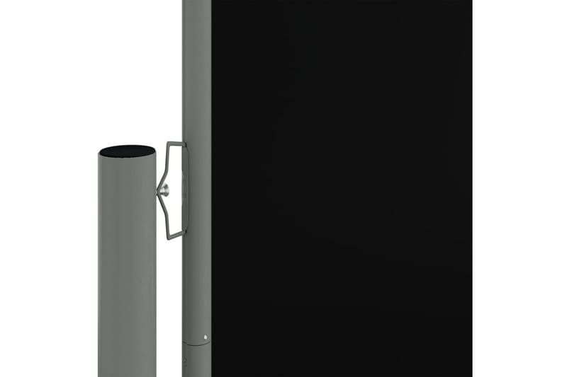 Infällbar sidomarkis svart 117x1200 cm - Svart - Balkongmarkis - Markiser - Sidomarkis - Balkongskydd & insynsskydd balkong