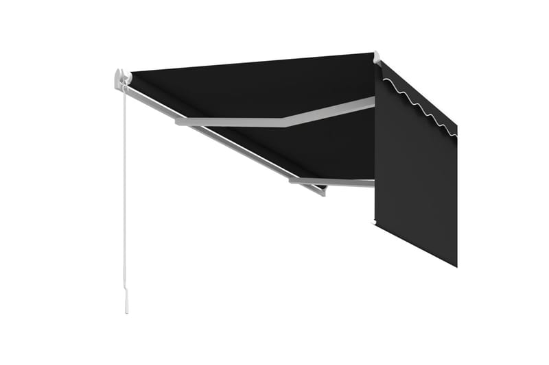Manuell infällbar markis med rullgardin 3,5x2,5 m antracit - Antracit - Fönstermarkis - Markiser - Solskydd fönster