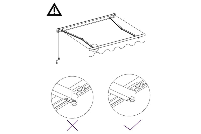 Markis manuellt infällbar 450x300 cm blå och vit - Blå - Utemöbler - Solskydd - Markiser - Balkongmarkis