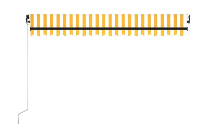 Markis manuellt infällbar 450x300 cm gul och vit - Gul - Utemöbler - Solskydd - Markiser - Balkongmarkis