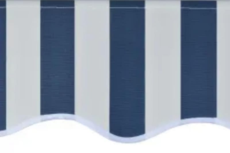 Markis manuellt infällbar 600 cm blå/vit - Blå - Balkongmarkis - Markiser - Terrassmarkis