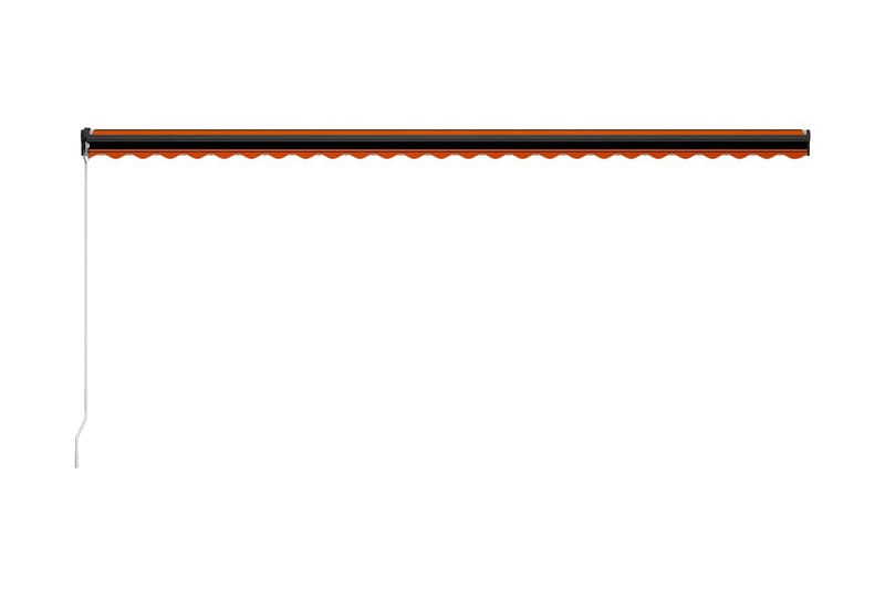 Markis manuellt infällbar 600x300 cm orange och brun - Orange - Balkongmarkis - Markiser - Terrassmarkis