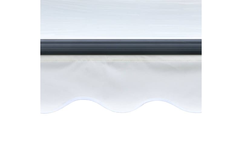 Markis manuellt infällbar med LED 600x300 cm gräddvit - Vit - Balkongmarkis - Markiser - Terrassmarkis