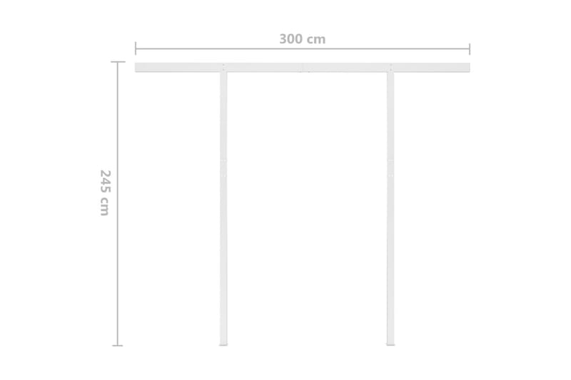 Markis med stolpar manuellt infällbar 3,5x2,5 m antracit - Grå - Balkongmarkis - Markiser - Terrassmarkis