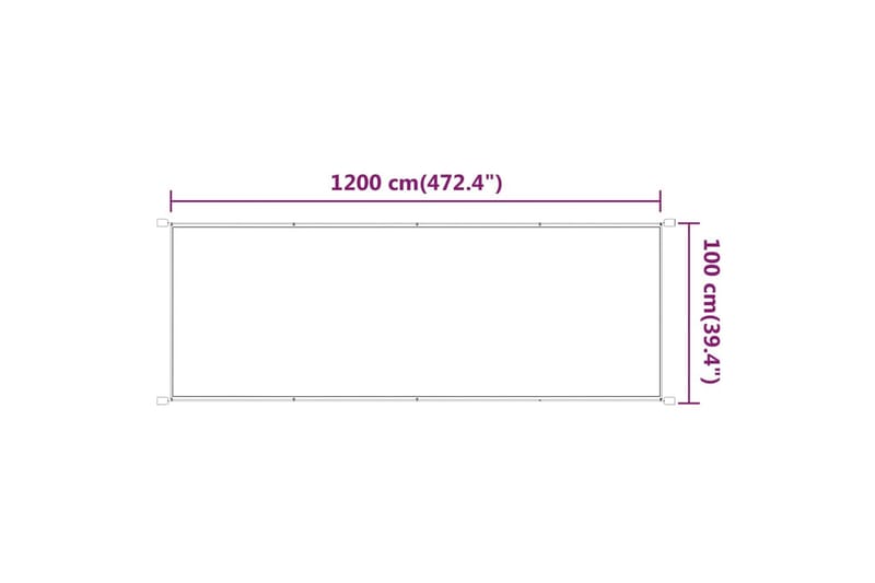 Markis vertikal beige 100x1200 cm oxfordtyg - Beige - Fönstermarkis - Markiser - Solskydd fönster