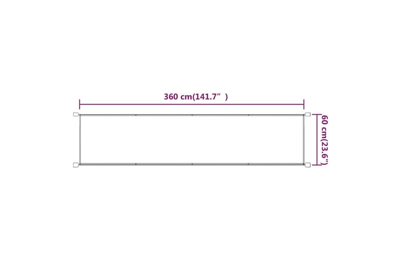 Markis vertikal terrakotta 60x360 cm oxfordtyg - Röd - Fönstermarkis - Markiser - Solskydd fönster