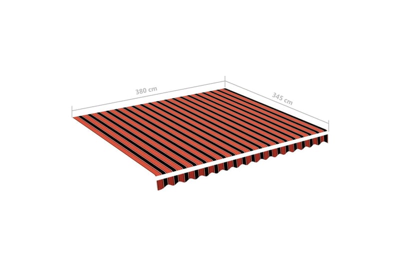 Markisväv orange och brun 4x3,5 m - Flerfärgad - Markiser - Markisväv & markistyg