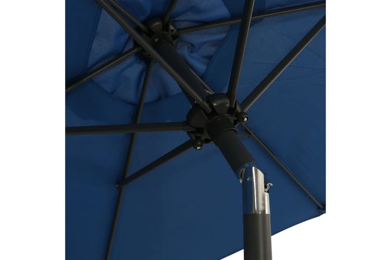 Parasoll blå 200x211 cm aluminium - Blå - Parasoll