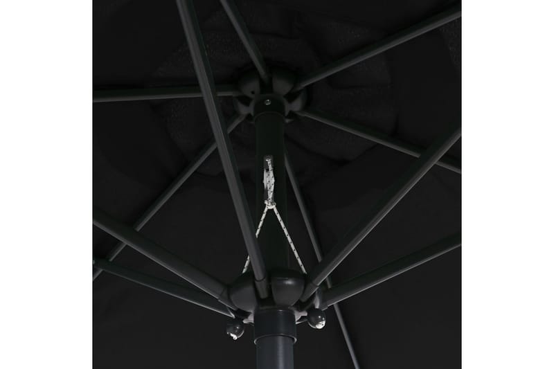 Parasoll svart 200x211 cm aluminium - Svart - Parasoll