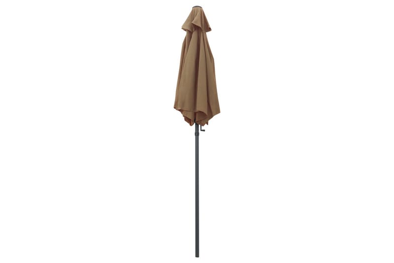 Parasoll taupe 200x211 cm aluminium - Brun - Parasoll