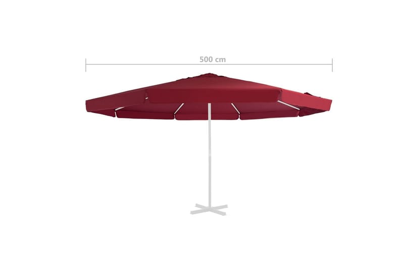 Reservtyg för parasoll vinröd 500 cm - Röd - Parasoll