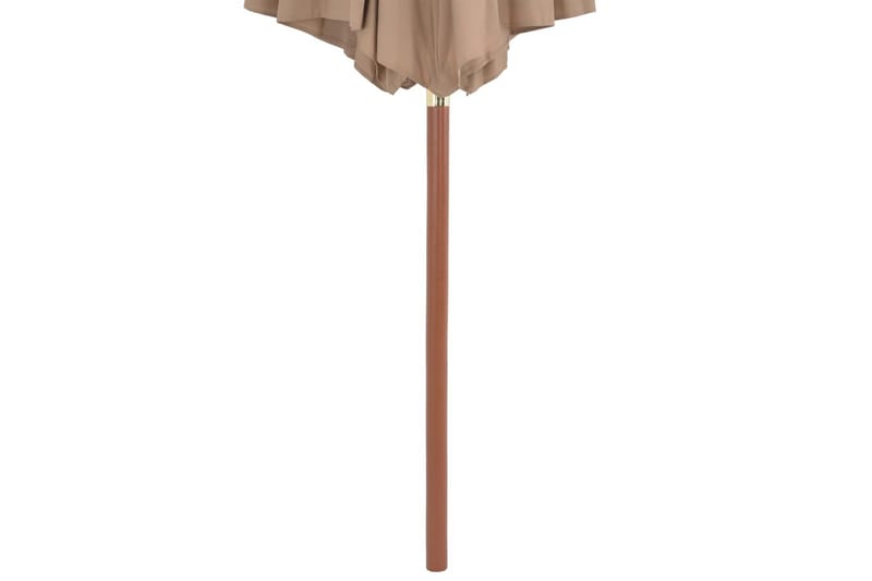 Trädgårdsparasoll med trästång 300 cm taupe - Brun - Utemöbler - Solskydd - Parasoll Trädgårdsparasoll med trästång 300 cm taupe - Brun - Utemöbler - Solskydd - Parasoll