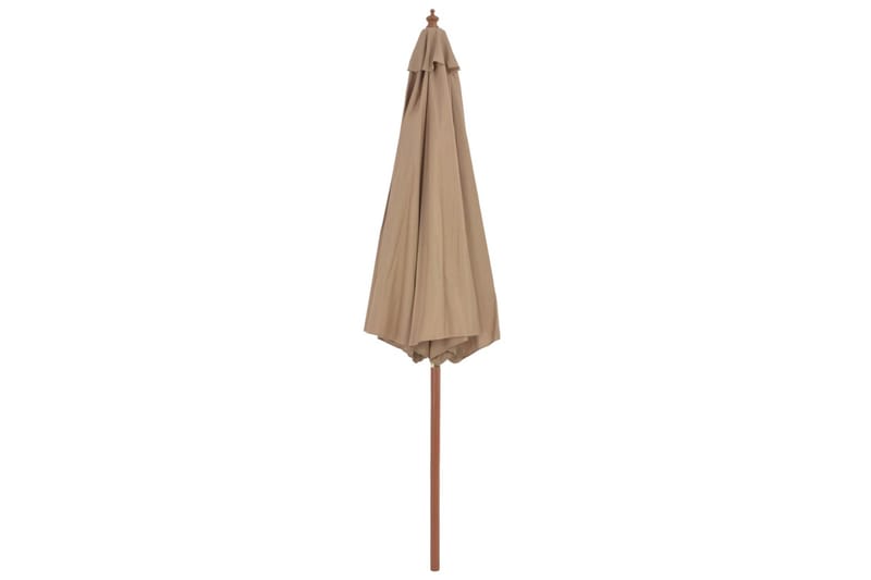 Trädgårdsparasoll med trästång 300 cm taupe - Brun - Utemöbler - Solskydd - Parasoll Trädgårdsparasoll med trästång 300 cm taupe - Brun - Utemöbler - Solskydd - Parasoll
